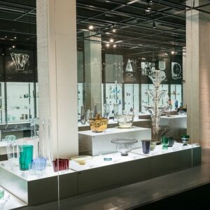 Glass items in the Finnish Glass Museum