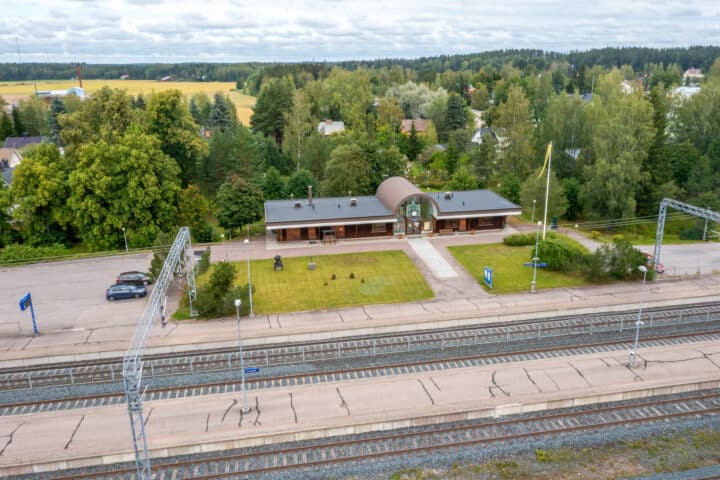 Air view from Humppila railway station