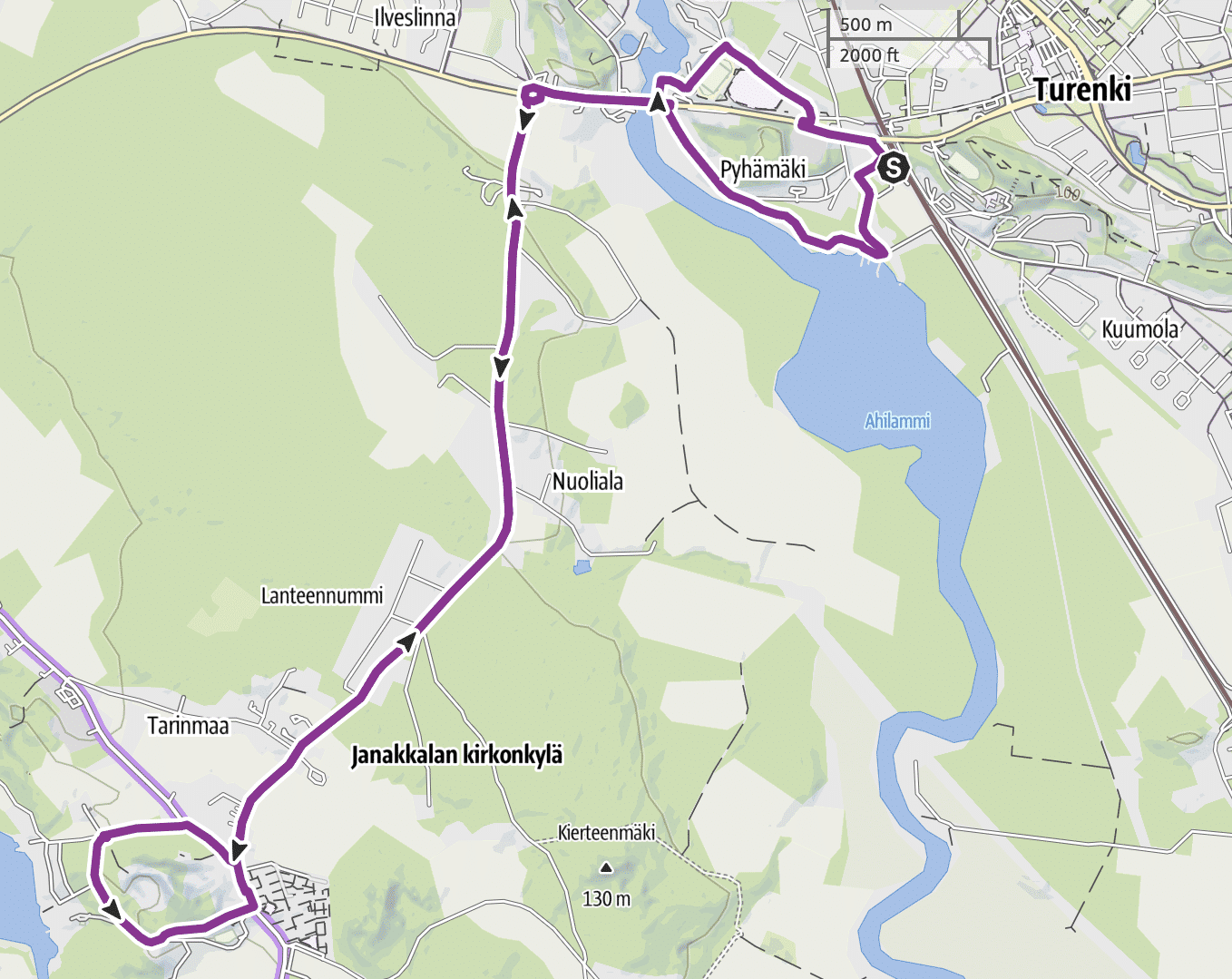 Reittikartta kuvituskuva.