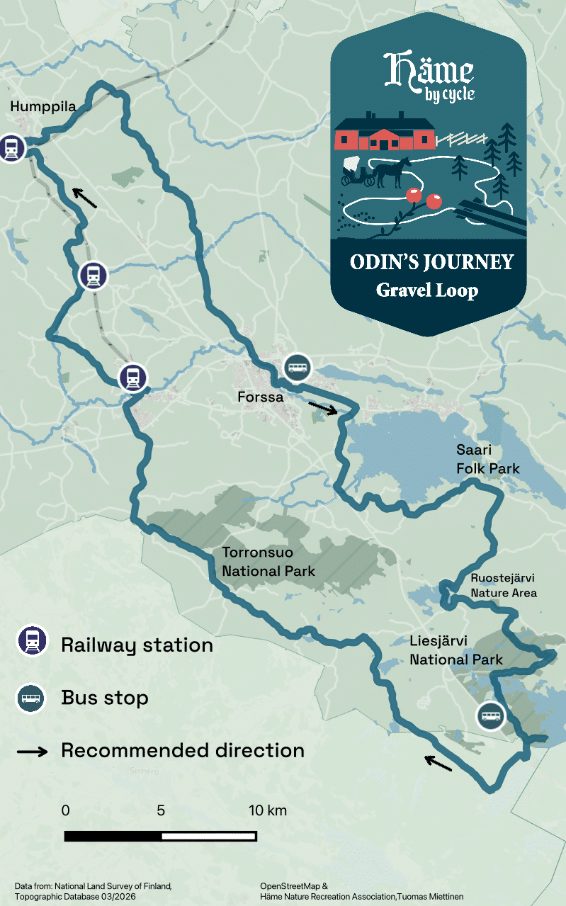 Picture of the route map.